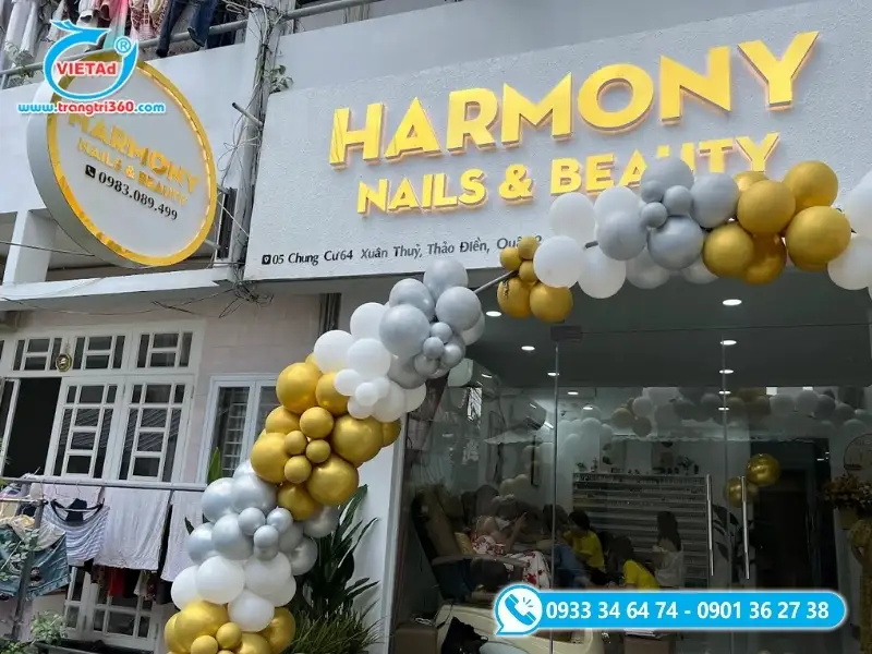Bảng hiệu hộp đèn tiệm nail đẹp đáp ứng tiêu chuẩn về kỹ thuật và thẩm mỹ