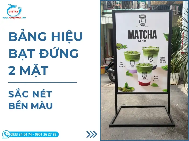 Báo Giá Bảng Hiệu Bạt Đứng 2 Mặt Rẻ Đẹp, Bền Màu, Giao Nhanh