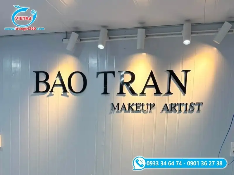 Bộ chữ nổi sang trọng gắn tường tiệm nail