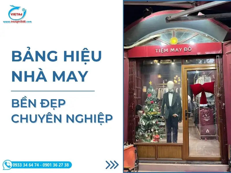 35+ Mẫu Bảng Hiệu Nhà May Đẹp, Sang Trọng, Thu Hút Nhất 2026