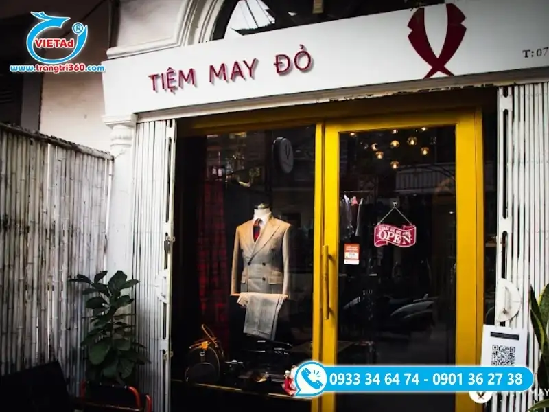 Thiết kế bảng hiệu đơn giản, rõ chữ dành cho các nhà may truyền thống