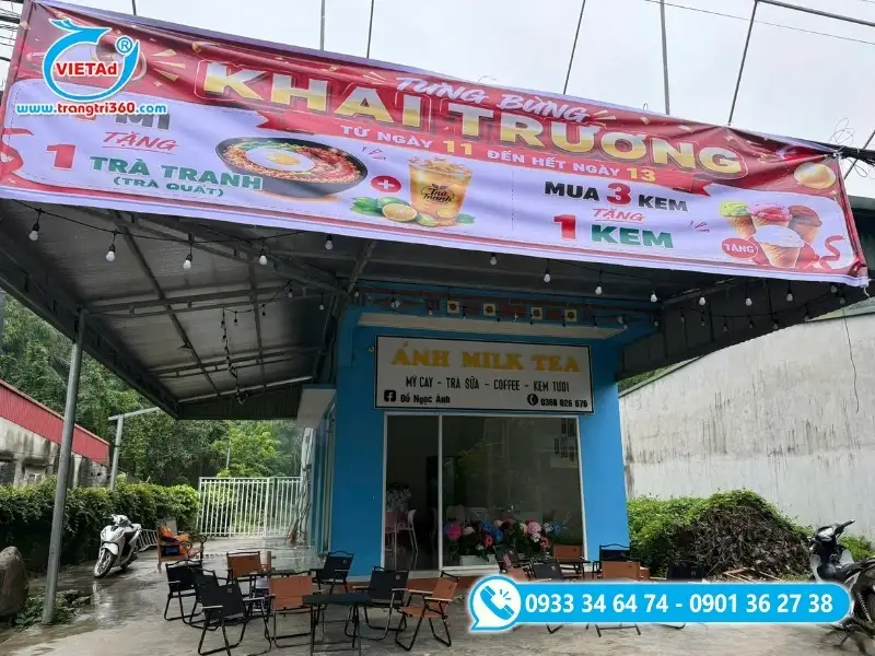 In băng rôn khuyến mãi trên bạt hiflex phổ biến, giá rẻ