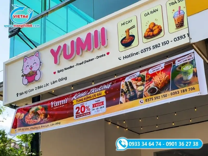 Băng rôn khuyến mãi khai trương của shop đồ dùng mẹ và bé ngập tràn quà tặng hấp dẫn