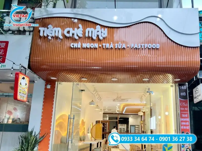 Mẫu biển hiệu chất liệu chữ nổi Foam trắng