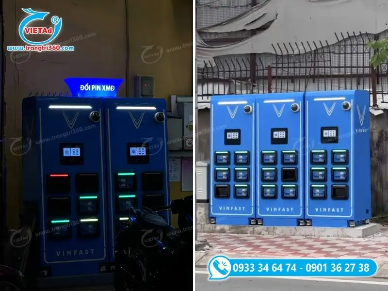 Hộp đèn mica hút nổi ĐỔI PIN XMD sáng nổi bật, dễ dàng nhận diện vào ban đêm