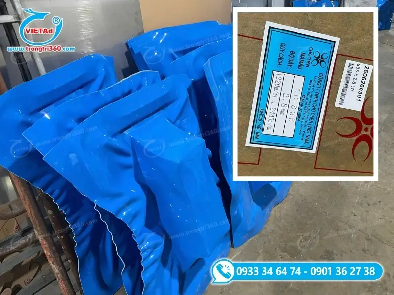 Máy hút nổi chân không công suất lớn tiến hành ép nhiệt định hình phôi Mica xanh mã CC 835