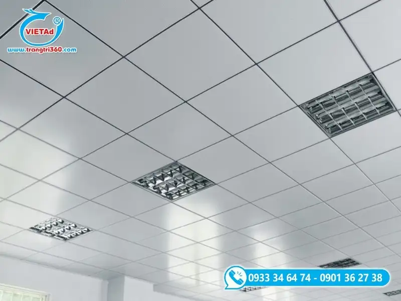 Trần nhôm thả văn phòng trắng, giải pháp quốc dân bền màu hàng chục năm