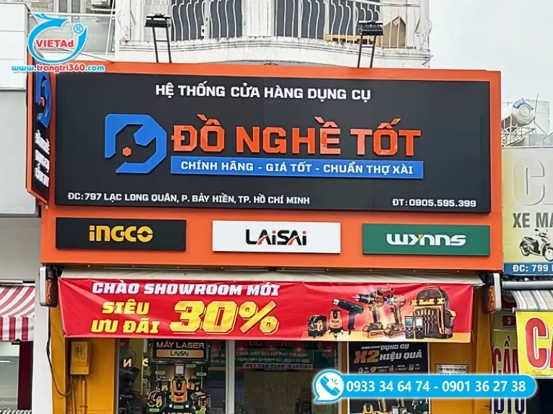 Quy trình sản xuất và lắp đặt bảng hiệu cơ khí từ thiết kế đến hoàn thiện