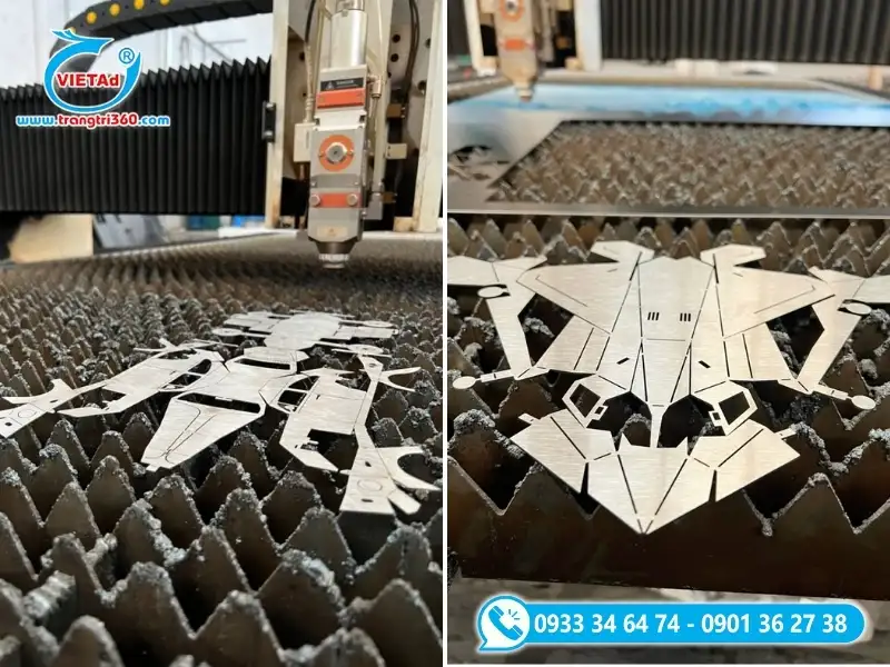 Nguyên lý cắt kim loại bằng chùm tia laser hội tụ năng lượng cao điều khiển qua hệ thống CNC