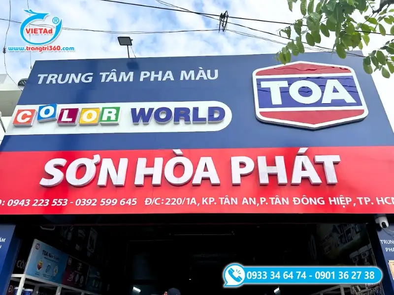 Quảng Cáo Việt sản xuất và lắp ráp bảng hiệu quảng cáo trực tiếp tại xưởng, giá tốt tại TP.HCM