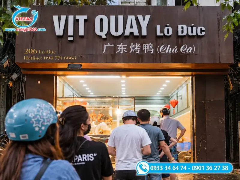 Quy trình thi công bảng hiệu vịt quay tại Quảng Cáo Việt với 7 bước hoàn thiện