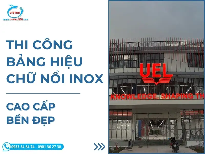 Bảng Giá Thi Công Bảng Hiệu Chữ Nổi Inox Uy Tín, Giá Rẻ